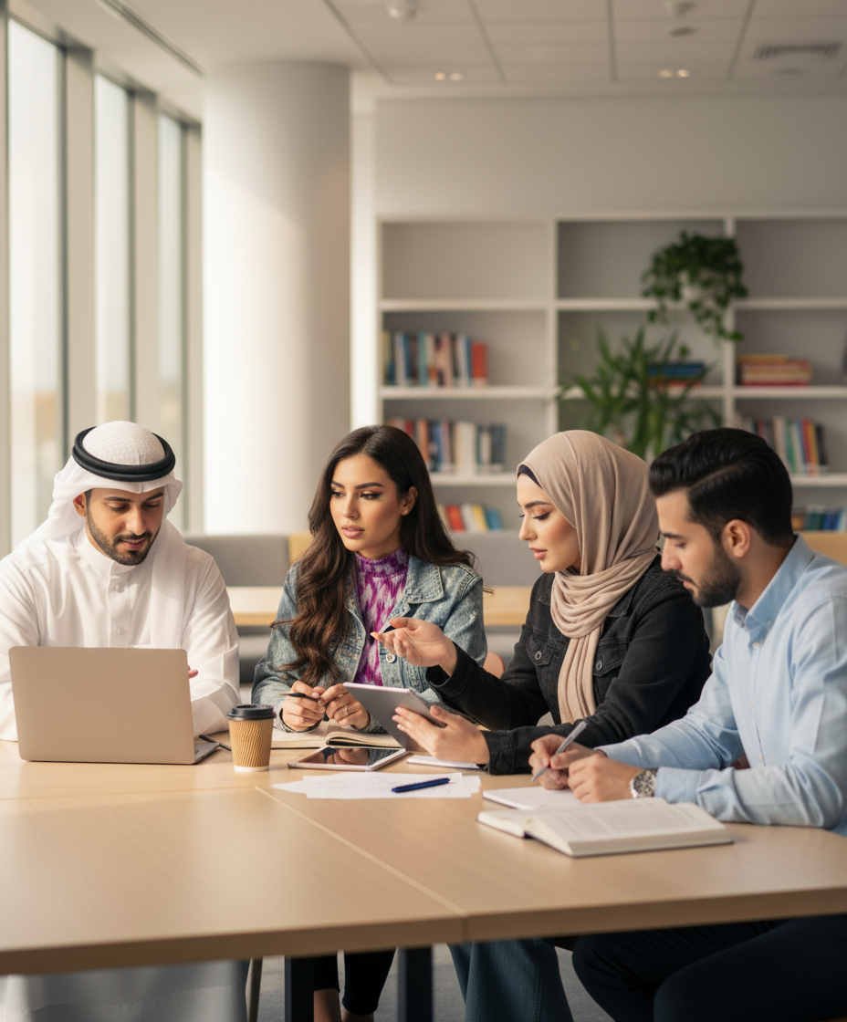 Students collaborating